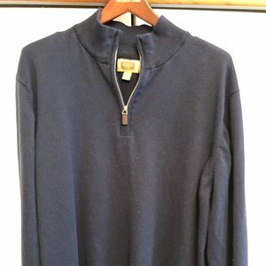 Foundry Blue Quarter ZIP Sweater 3XLT